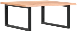 vidaXL Waschtischplatte mit Halterung Stahl und Massivholz Eiche 3302641
