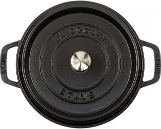 Staub La Cocotte 20cm rund, schwarz, Gusseisen