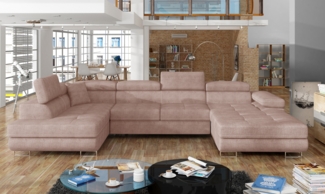 Eltap Rodrigo Ecksofa (Omega 91) Seite links, Rosa, 58 x 90 x 202 cm