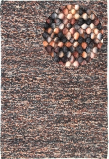 Morgenland Wollteppich - Filzkugel - Mosaik - rechteckig - 150x80 - Mehrfarbig