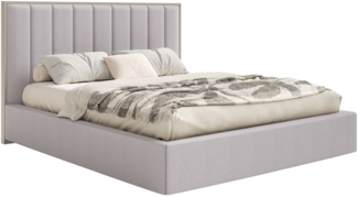 Selsey 'Togents' Polsterbett 160x200 mit Chenillebezug und Bettkasten, Grau