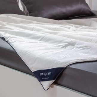 orignee Naturfaserbettdecke Seidendecke, Bettdecke aus 100% Maulbeerseide mit dem Baumwollbezug, Füllung: 100% Seide, Bezug: 100% Baumwolle, Hypoallergen, schlaffördernd, Garantie für einen erholsamen Schlaf