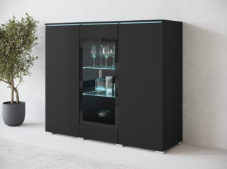 INOSIGN Highboard Vera, Highboard mit 4 Türen, 9 Fächern, verglasten Türen