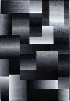 Kurzflor Teppich Matteo rechteckig - 240x340 cm - Schwarz