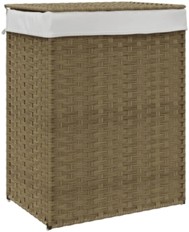 vidaXL Wäschekorb mit Deckel 46x33x60 cm Poly Rattan 372029
