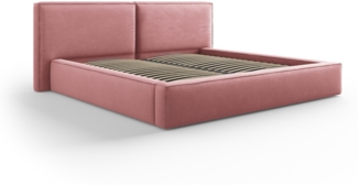 Micadoni Bett Jodie Strukturierter Stoff Rosa 200x200