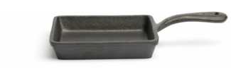 Comas Mini-Pfanne Tradicion quadratisch 14 cm, Gusseisenpfanne, Bratpfanne, Gusseisen, 7503