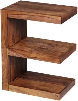 Wohnling Beistelltisch Massivholz E Cube 60cm hoch sheesham