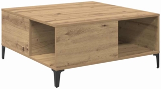 vidaXL Couchtisch Artisan-Eiche 80 x 80 x 36,5 cm Holzwerkstoff 881184