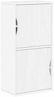 vidaXL 'ODDA' Beistellschrank, Massivholz Kiefer Weiß, 40x24x79 cm