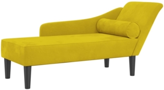 vidaXL Chaiselongue mit Kissen Gelb Samt