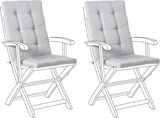 Sitzauflagen 2er Set MAUI PREMIUM Grau