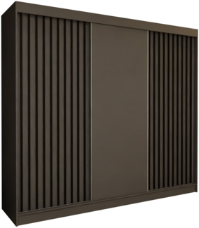 AX LIVING Cabinio Kleiderschrank Grau Schwarz Modern 240 cm Breite