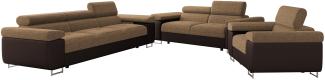 Sofa Set Torezio 3+2+1 mit Einstellbare Kopfstützen (Soft 066 + Lux 03)