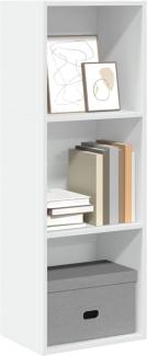 vidaXL Bücherregal Weiß 40x30x114 cm Holzwerkstoff 857867