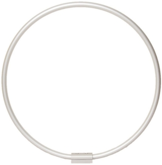 Ekershop Duschvorhangstange Alu Ringstange Silber matt Rund Ø 80 cm Winkelstange für Duschvorhang, Ø 800 mm, Fixmaß, Wandmontage, Verschraubt, Aluminium, Chrom Matt Eloxiert, ohne Duschvorhangringe, auch als Umkleiderkabine