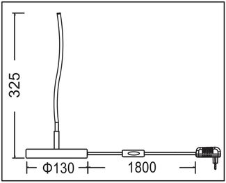 TRANGO LED Tischleuchte, 2er Pack 2017-91A Design LED Deko-Tischleuchte wellenförmige in Anthrazit-Schwarz *WAVE* Lichtleiste geschwungen Form Tischlampe, Nachttischlampe, Lampe mit je. 5 Watt, 400 Lumen LED Leuchtmittel 3000K warmweiß