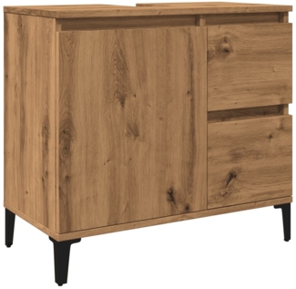 vidaXL Waschbeckenunterschrank Artisan-Eiche 65x33x60 cm Holzwerkstoff 857124