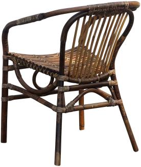 Rattan Essstuhl natur Esszimmerstuhl Küchenstuhl Esszimmer Wohnzimmer Stuhl