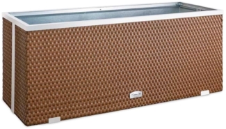 XL Polyrattan Pflanzgefäß 108cm Pflanzkübel Blumentopf Kübel Übertopf Hochbeet
