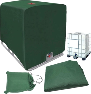 1000L IBC Tank Abdeckung Grün 120x100x116cm UV Schutz Regenwasser Geeignet