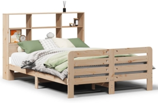vidaXL Massivholzbett ohne Matratze 150x200 cm Kiefernholz 3309926