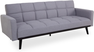 Schlafsofa Lasse / LDAT-S-003-Barrel83 , Stoff , Grau , 212 x 80 x 85 cm
