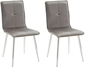 loft24 Esszimmerstuhl Filis (Set, 2 St), Stuhl, Küchenstuhl, Bezug in Samtoptik