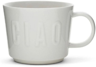 Rivièra Maison Tasse Kaffeebecher Becher Ciao Weiß