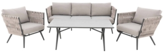 Doppler Rope Gartenlounge / Expert Lounge "Riva", taupe