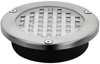 Eglo 48799 Solarleuchte Z_SOLAR LED 2x0,2W Alu edelstahl, Kunststoff transparent H:3cm Ø11. 5cm mit ein/aus Schalter