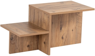 Dmora Wohnzimmertisch Varian, Niedriger Wohnzimmertisch, Kaffeeregal, Couchtisch für Sofa, 80x40 h40 cm, Kiefer