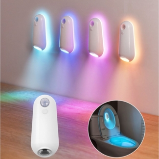 MUPOO LED Nachtlicht Toilettenlicht Bewegungsaktiviertes,WC/Wandstufen Nachtlicht, Automatischer Bewegungssensor,für Badezimmer Waschraum