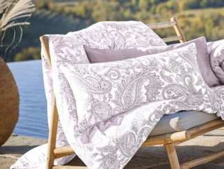 Irisette Florenz Premium Mako Satin Bettwäsche 135x200 Paisley rosa beere 8447-60