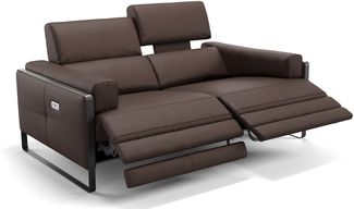 Sofanella 2-Sitzer MILO Ledercouch Ledersofa italienisch in Braun