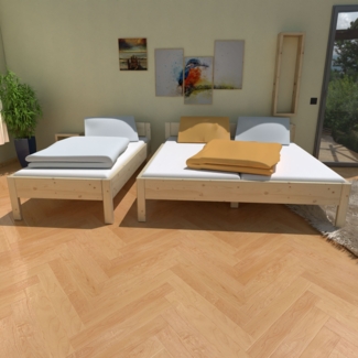 Familien-Nesterl Doppelbett 180 200 43 Fichte mit Ablage