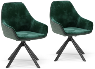 Vicco Loungesessel Grün 2er Set, Eleganza
