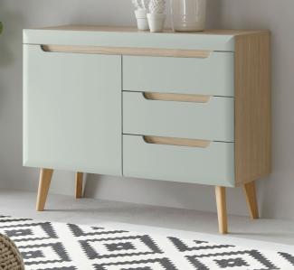 Sideboard Isgard in Pistazie und Eiche 107 cm