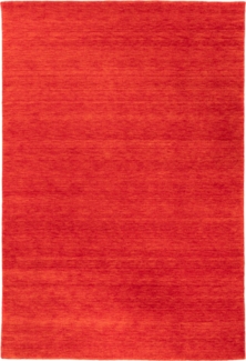 Morgenland Gabbeh Teppich - Uni - rechteckig - 300x200 - Rost