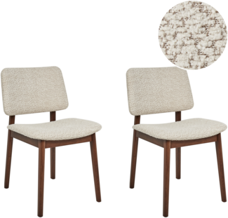 Esszimmerstuhl 2er Set BLANE Holz Beige
