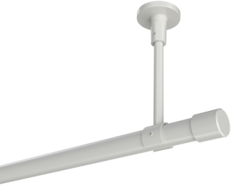 Gardinenstangen-Set Sonette Santo 120 cm, 1-läufig, 20 mm Ø Weiß