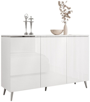 Lookway Kommode AURORA SILVER 3D mit Griffloses Öffnungssystem