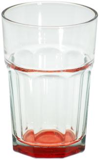 Latte Macchiato Glas, Kaffeeglas, Kaffeetasse, Cappuccino, Tasse, Rot,300 ml