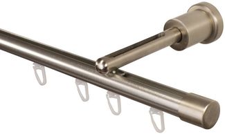 iso-design Gardinenstange iso-design Innenlaufstange 1, 2 oder 3 läufig variabler Wandabstand, Ø 20 mm, 1-läufig, Wandmontage, geschraubt, Aluminium, Variabler Wandabstand