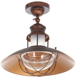 Lindby Deckenleuchten Louisanne, Metall, Braun IP20, 1 x 60 W