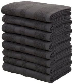 my home Handtücher Vanessa, als Set und Serie erhältlich, 8 Handtücher, 50x100cm, Walkfrottee (Set, 8-St), Handtücher mit Bordüre, 100% Baumwolle, einfarbig, weich