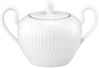 Seltmann Weiden Amina Zuckerdose mit Griffen 230 ml Weiß mit Goldrand