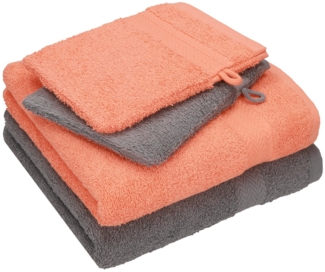 Betz Handtuch Set 4 TLG. Handtuch Set Happy Pack 2 Handtücher 2 Waschhandschuhe, 100% Baumwolle