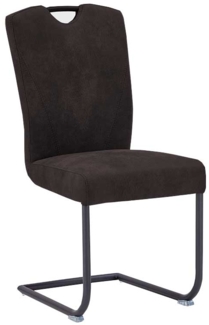 Schwingstuhl Omaha / Oscar, Stoff, Anthrazit, 43 x 99 x 56 cm