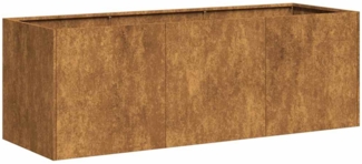 vidaXL Pflanzkübel Rostig 120x40x40 cm Wetterfester Stahl 860681